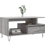 VidaXL Salontafel 90x49x45 cm bewerkt hout grijs sonoma
