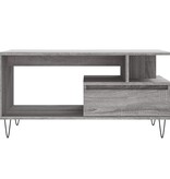 VidaXL Salontafel 90x49x45 cm bewerkt hout grijs sonoma
