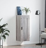 VidaXL Wandkast 34,5x34x90 cm bewerkt hout grijs sonoma eikenkleurig