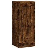 VidaXL Wandkast 34,5x34x90 cm bewerkt hout gerookt eikenkleurig