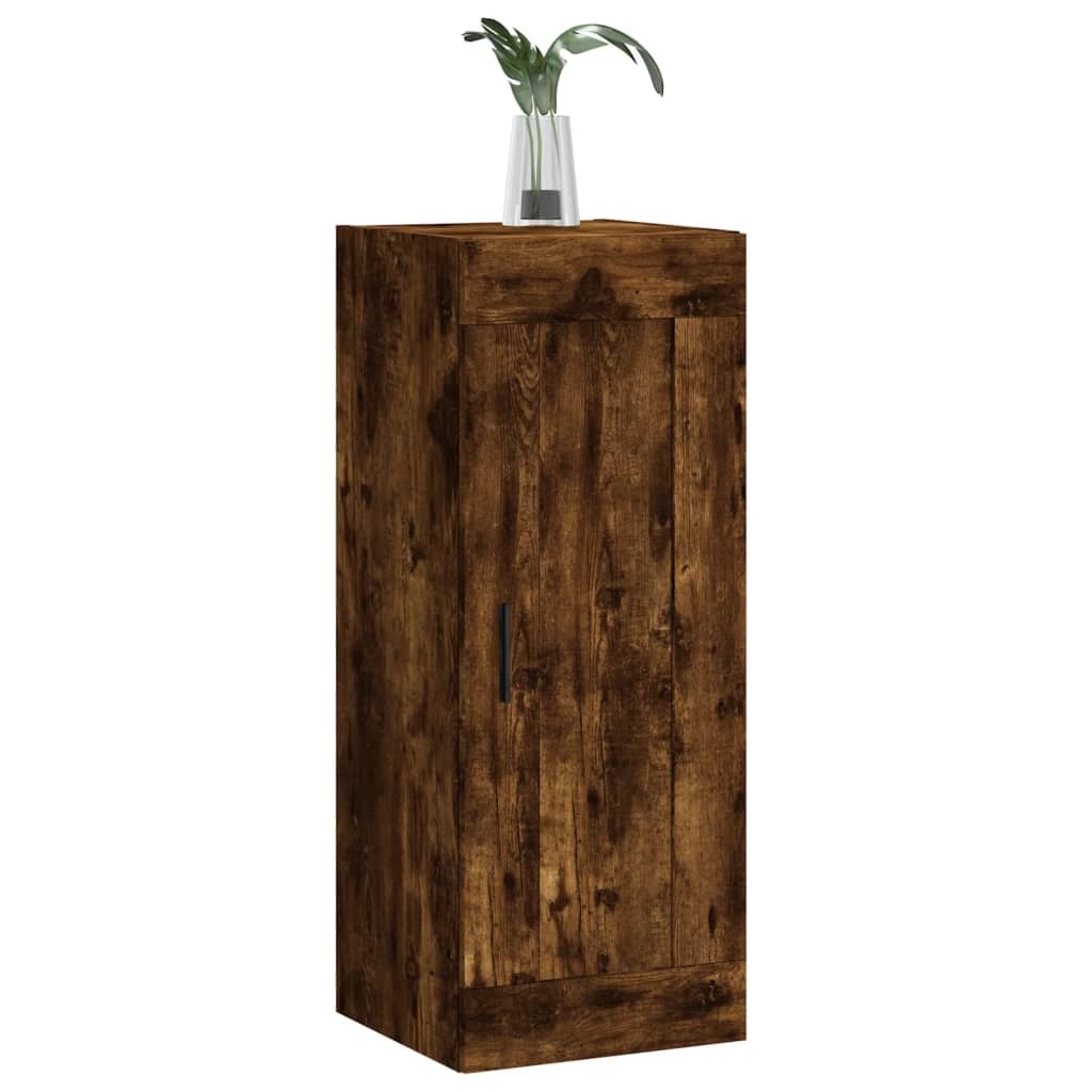 VidaXL Wandkast 34,5x34x90 cm bewerkt hout gerookt eikenkleurig