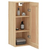 VidaXL Wandkast 34,5x34x90 cm bewerkt hout sonoma eikenkleurig
