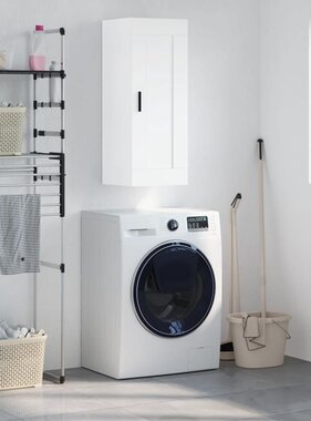 VidaXL Wandkast 34,5x34x90 cm bewerkt hout wit