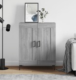 VidaXL Dressoir 69,5x34x90 cm bewerkt hout grijs sonoma eikenkleurig
