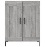 VidaXL Dressoir 69,5x34x90 cm bewerkt hout grijs sonoma eikenkleurig
