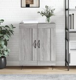 VidaXL Dressoir 69,5x34x90 cm bewerkt hout grijs sonoma eikenkleurig