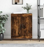 VidaXL Dressoir 69,5x34x90 cm bewerkt hout gerookt eikenkleurig