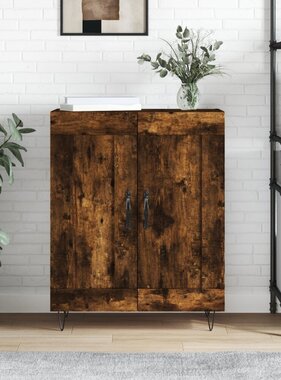 VidaXL Dressoir 69,5x34x90 cm bewerkt hout gerookt eikenkleurig