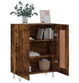 VidaXL Dressoir 69,5x34x90 cm bewerkt hout gerookt eikenkleurig