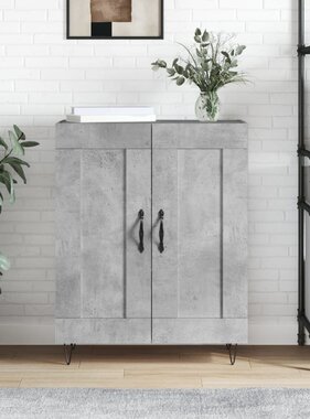 VidaXL Dressoir 69,5x34x90 cm bewerkt hout betongrijs