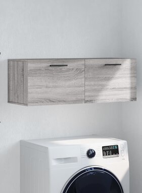 VidaXL Wandkast 100x36,5x35 cm bewerkt hout grijs sonoma eikenkleurig