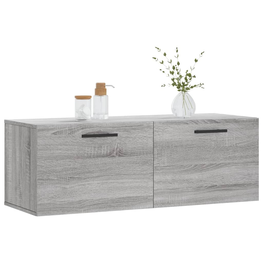 VidaXL Wandkast 100x36,5x35 cm bewerkt hout grijs sonoma eikenkleurig