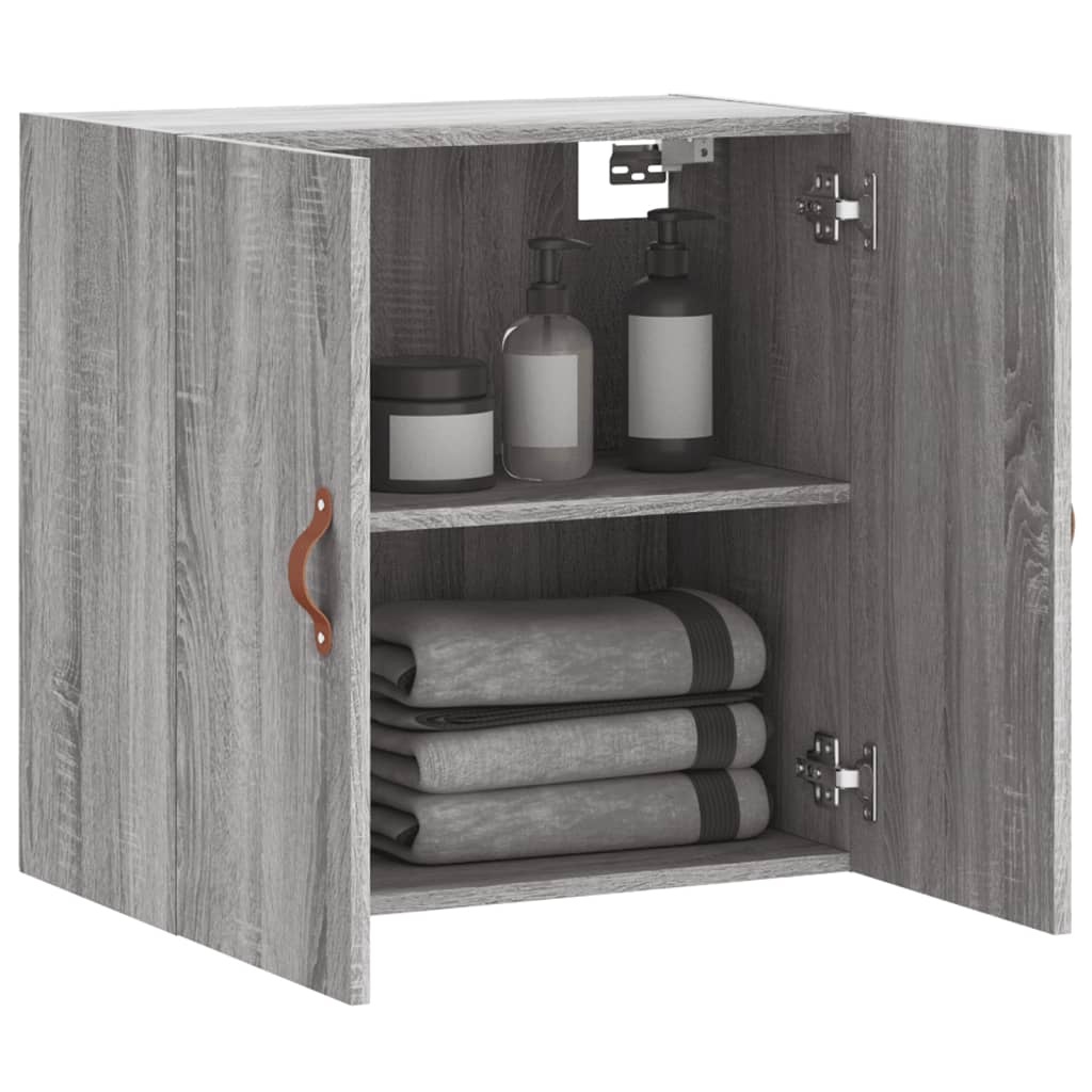 VidaXL Wandkast 60x31x60 cm bewerkt hout grijs sonoma eikenkleurig