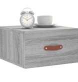 VidaXL Nachtkastje wandgemonteerd 35x35x20 cm grijs sonoma eikenkleur