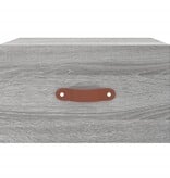 VidaXL Nachtkastje wandgemonteerd 35x35x20 cm grijs sonoma eikenkleur