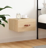 VidaXL Nachtkastje wandgemonteerd 35x35x20 cm sonoma eikenkleurig