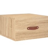 VidaXL Nachtkastje wandgemonteerd 35x35x20 cm sonoma eikenkleurig