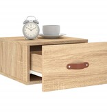 VidaXL Nachtkastje wandgemonteerd 35x35x20 cm sonoma eikenkleurig