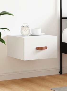 VidaXL Nachtkastje wandgemonteerd 35x35x20 cm wit