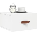 VidaXL Nachtkastje wandgemonteerd 35x35x20 cm wit