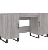 VidaXL Bureau 140x50x75 cm bewerkt hout grijs sonoma eikenkleurig