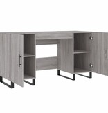 VidaXL Bureau 140x50x75 cm bewerkt hout grijs sonoma eikenkleurig