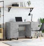 VidaXL Bureau 140x50x75 cm bewerkt hout betongrijs