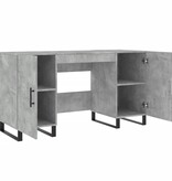 VidaXL Bureau 140x50x75 cm bewerkt hout betongrijs