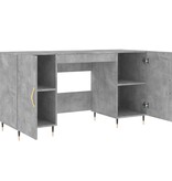 VidaXL Bureau 140x50x75 cm bewerkt hout betongrijs