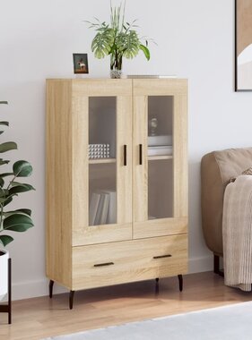 VidaXL Hoge kast 69,5x31x115 cm bewerkt hout sonoma eikenkleurig