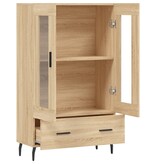 VidaXL Hoge kast 69,5x31x115 cm bewerkt hout sonoma eikenkleurig