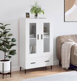 VidaXL Hoge kast 69,5x31x115 cm bewerkt hout wit