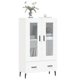 VidaXL Hoge kast 69,5x31x115 cm bewerkt hout wit