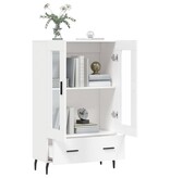 VidaXL Hoge kast 69,5x31x115 cm bewerkt hout wit