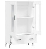 VidaXL Hoge kast 69,5x31x115 cm bewerkt hout wit