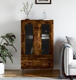 VidaXL Hoge kast 69,5x31x115 cm bewerkt hout gerookt eikenkleurig