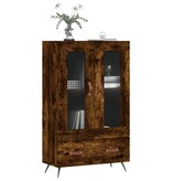 VidaXL Hoge kast 69,5x31x115 cm bewerkt hout gerookt eikenkleurig