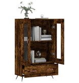 VidaXL Hoge kast 69,5x31x115 cm bewerkt hout gerookt eikenkleurig