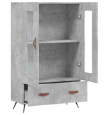 VidaXL Hoge kast 69,5x31x115 cm bewerkt hout betongrijs