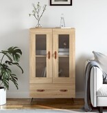 VidaXL Hoge kast 69,5x31x115 cm bewerkt hout sonoma eikenkleurig