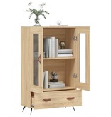 VidaXL Hoge kast 69,5x31x115 cm bewerkt hout sonoma eikenkleurig