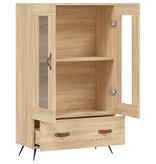 VidaXL Hoge kast 69,5x31x115 cm bewerkt hout sonoma eikenkleurig