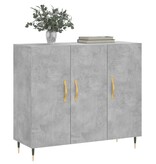 VidaXL Dressoir 90x34x80 cm bewerkt hout betongrijs