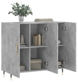 VidaXL Dressoir 90x34x80 cm bewerkt hout betongrijs