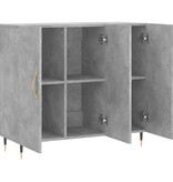 VidaXL Dressoir 90x34x80 cm bewerkt hout betongrijs
