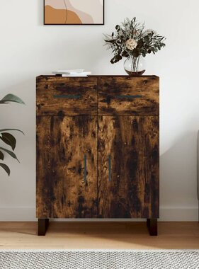 VidaXL Dressoir 69,5x34x90 cm bewerkt hout gerookt eikenkleurig