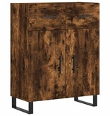 VidaXL Dressoir 69,5x34x90 cm bewerkt hout gerookt eikenkleurig