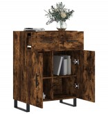 VidaXL Dressoir 69,5x34x90 cm bewerkt hout gerookt eikenkleurig