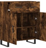 VidaXL Dressoir 69,5x34x90 cm bewerkt hout gerookt eikenkleurig