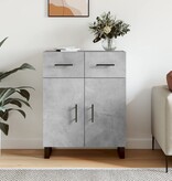 VidaXL Dressoir 69,5x34x90 cm bewerkt hout betongrijs